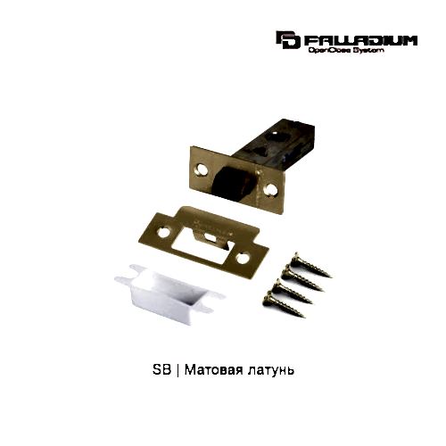 Защелка бесшумная, с пластиковым язычком PALLADIUM 400, матовое золото Защелка бесшумная, с пластиковым язычком PALLADIUM 400, матовое золото